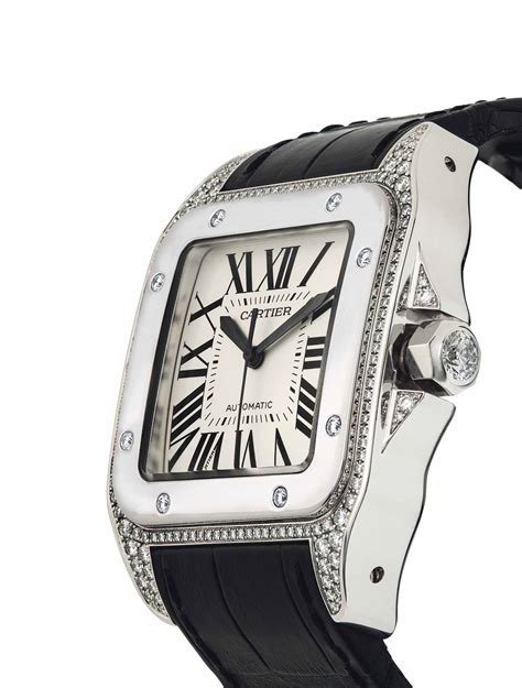 cartier white gold diamond watch